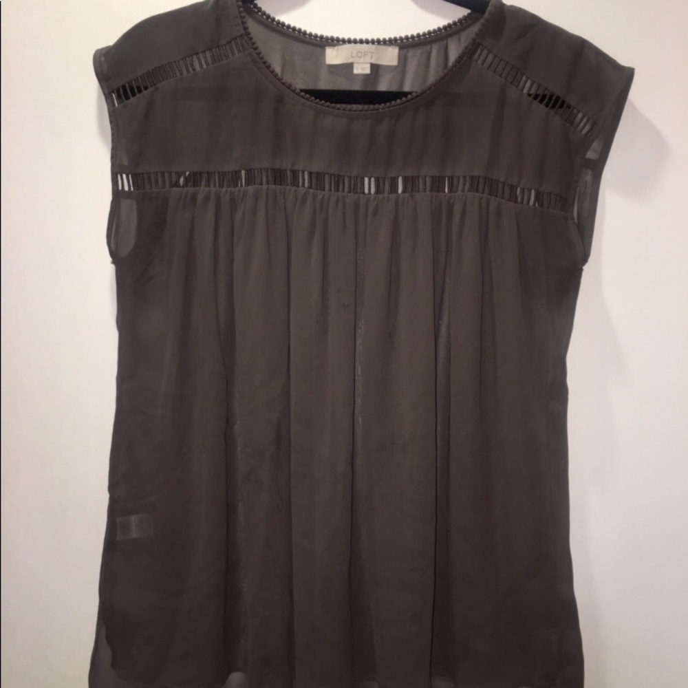 Ann Taylor sheer tank top
